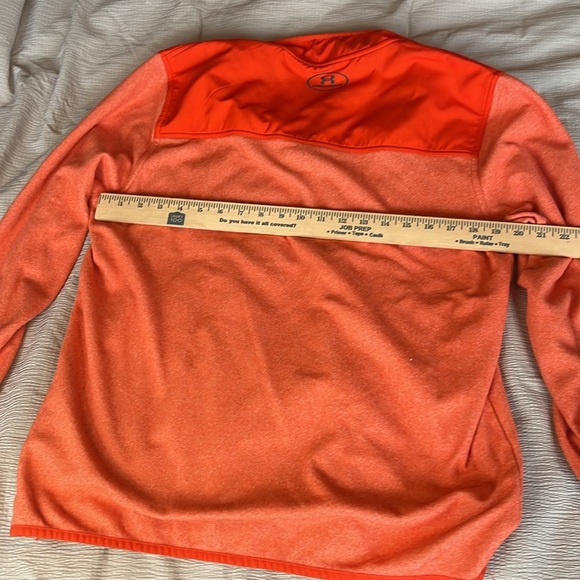 Under Armour Mens Large Orange Quarter Zip Performance - Picture 3 of 6